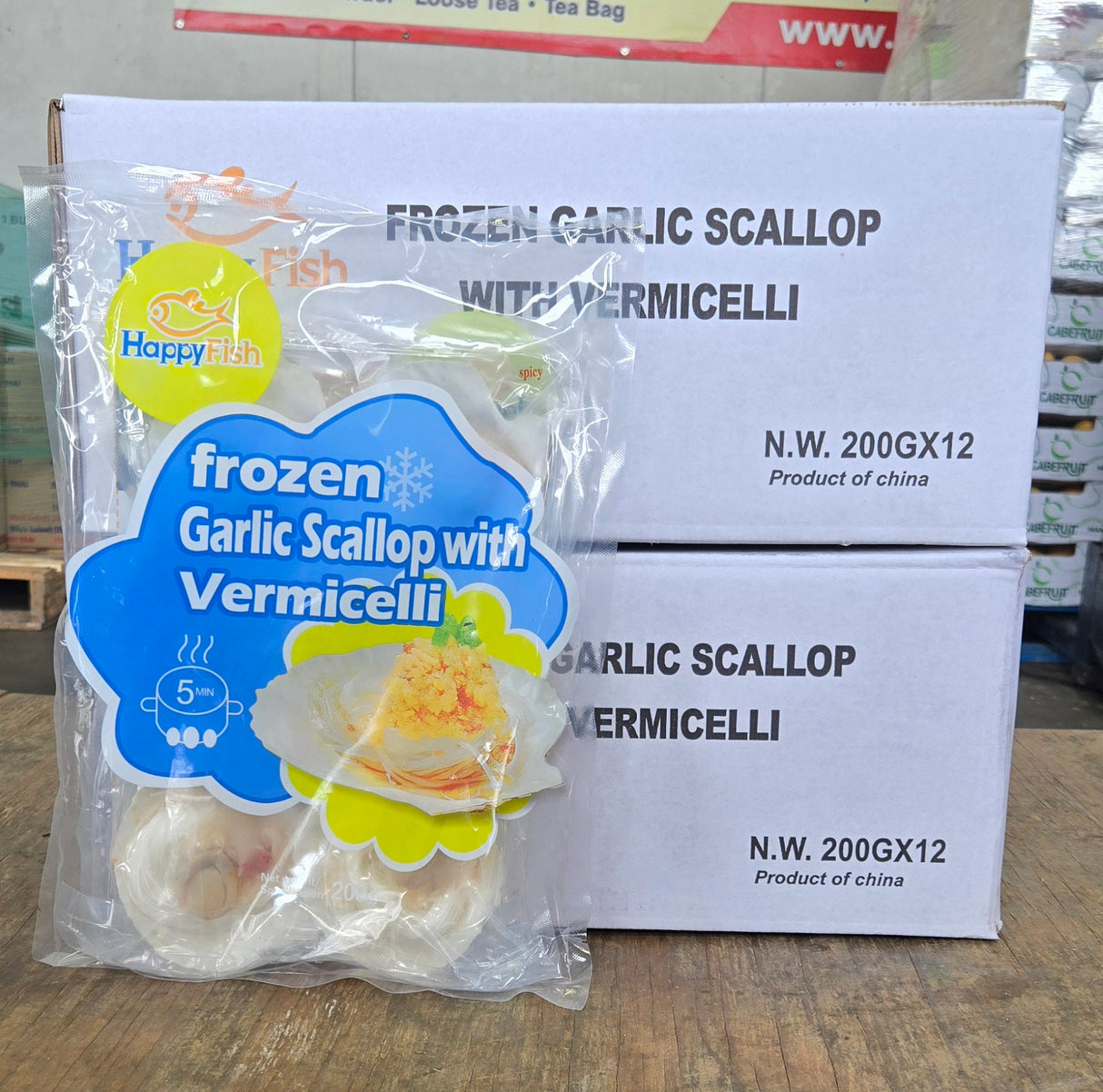 FROZEN GARLIC SCALLOP WITH VERMICELLI