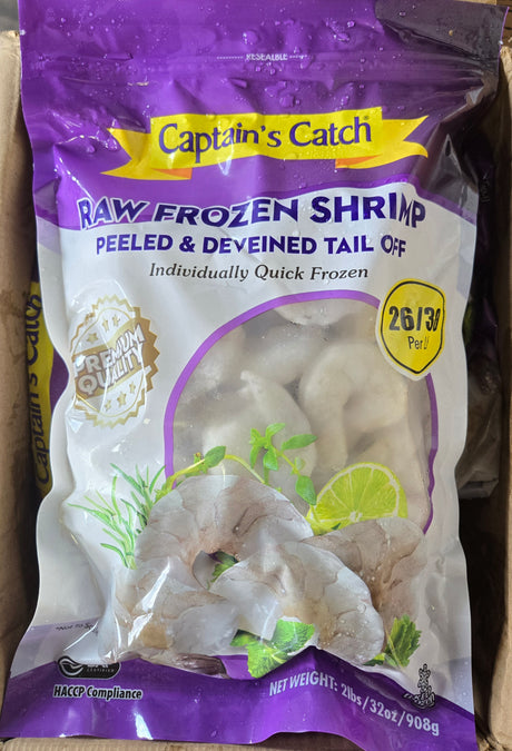 26/30 Shrimp Peeled & Devined Tail Off