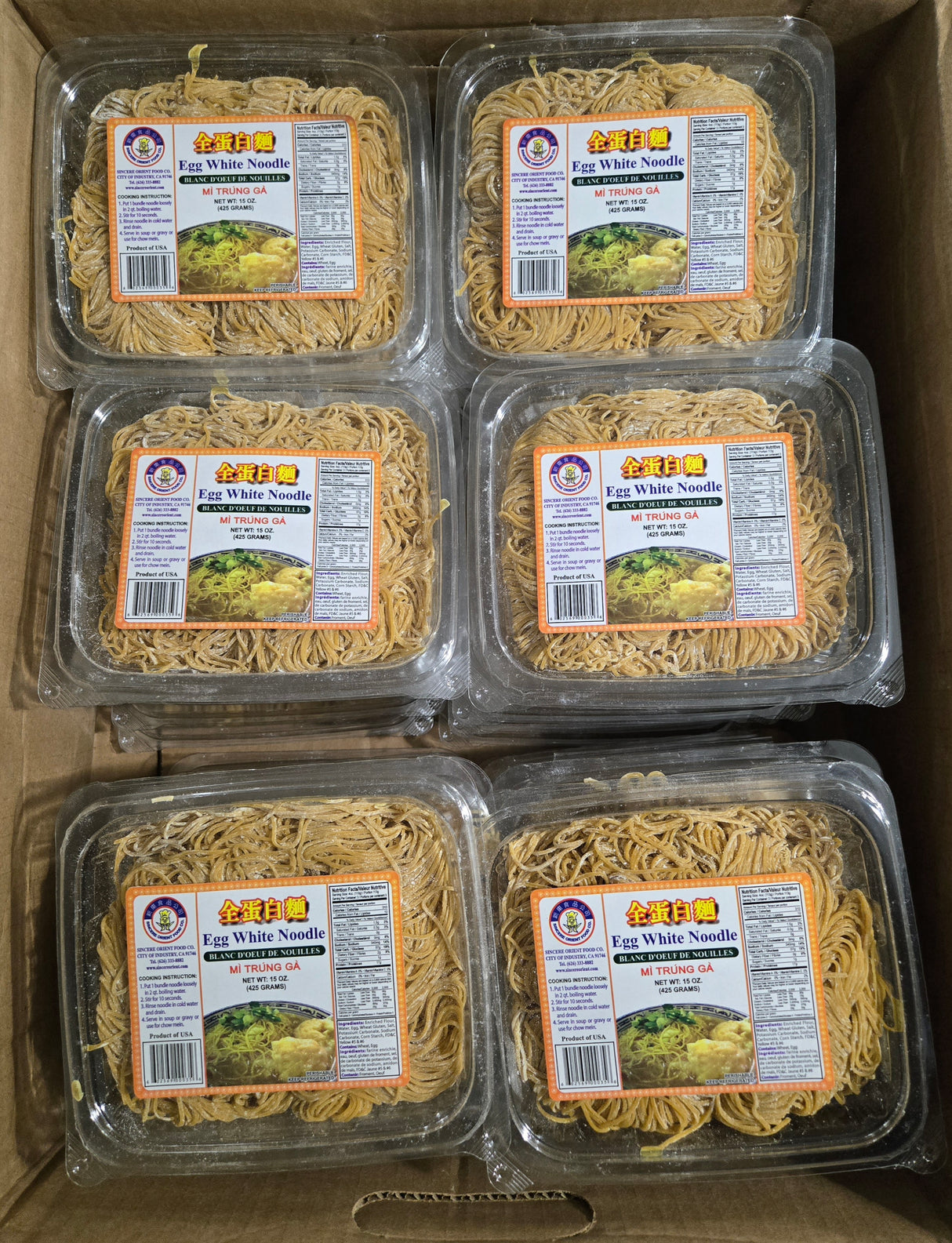 [Sincere Brand] Egg White Thin Noodles