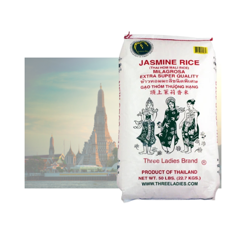 [Three Ladies Brand] Jasmine Rice 50 lbs 2025