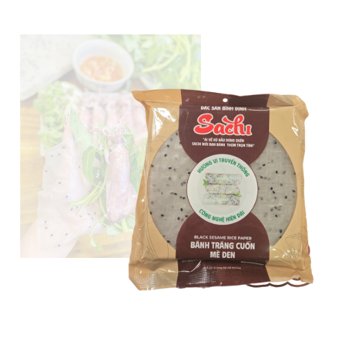 Rice Paper with Black Sesame